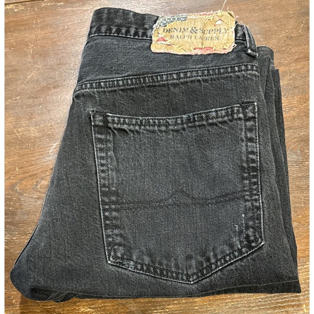 Denim & Supply Ralph Lauren Black Jeans 36x32 Preppy Polo